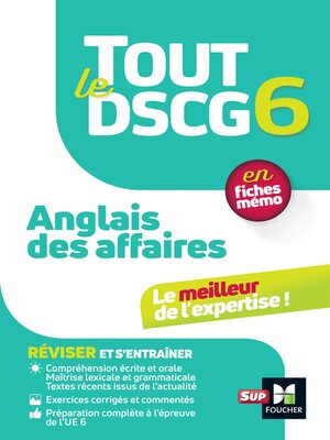 cover image of Tout le DSCG 6 Anglais des affaires
